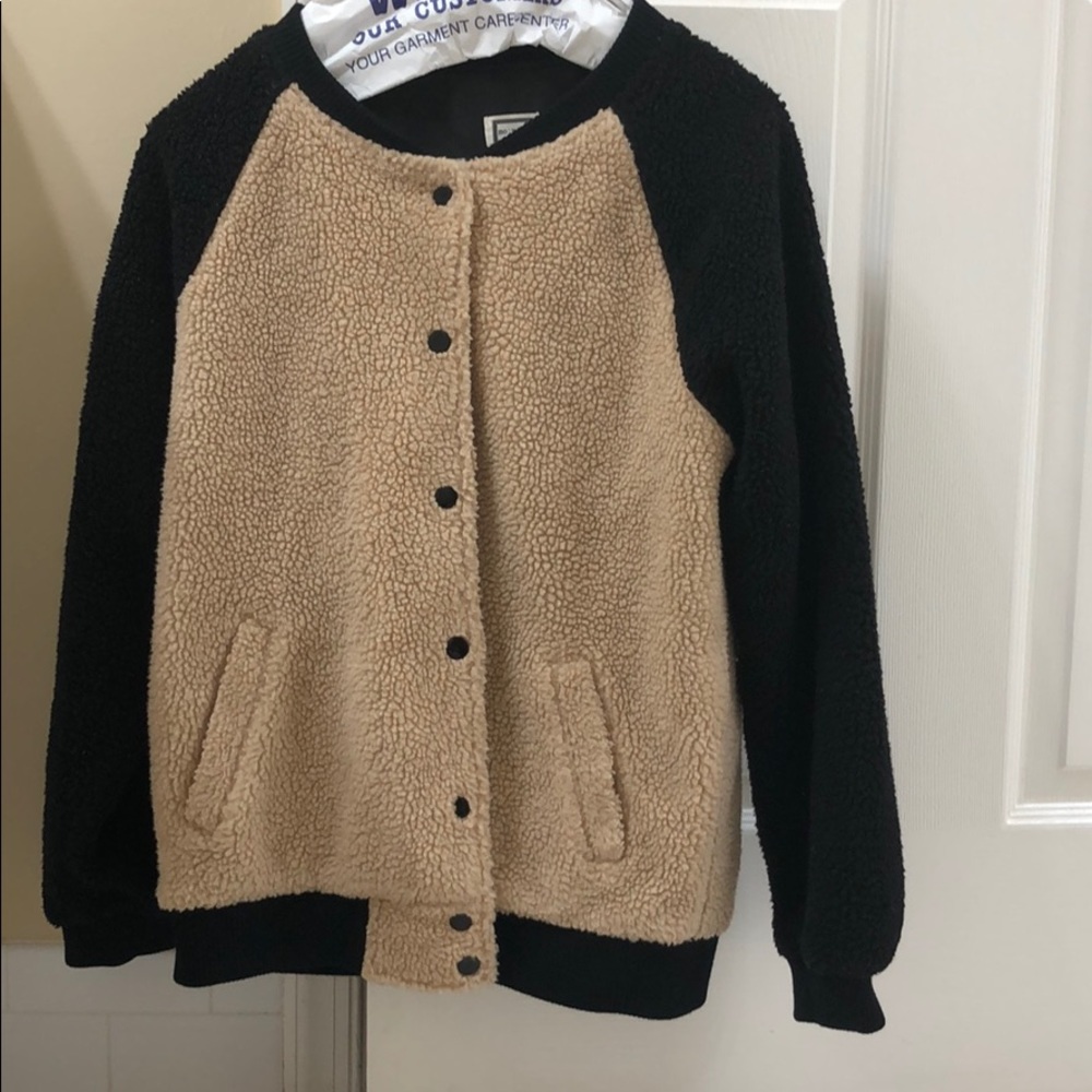 Sherpa bomber jacket